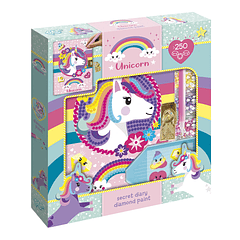 Unicórnio - Pinta com Diamantes Diário Secreto