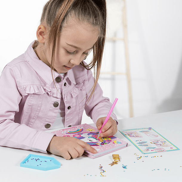 Unicórnio - Pinta com Diamantes Diário Secreto 7