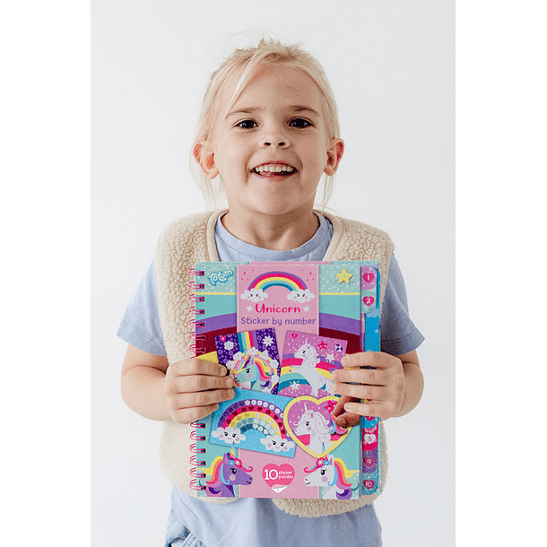 Unicórnio - Caderno Sticker by Number 10