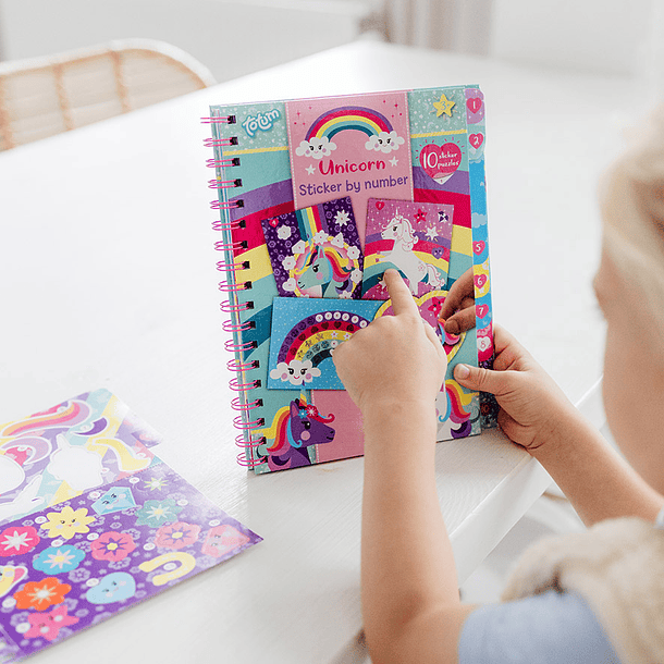 Unicórnio - Caderno Sticker by Number 4
