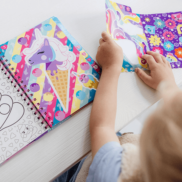 Unicórnio - Caderno Sticker by Number 6