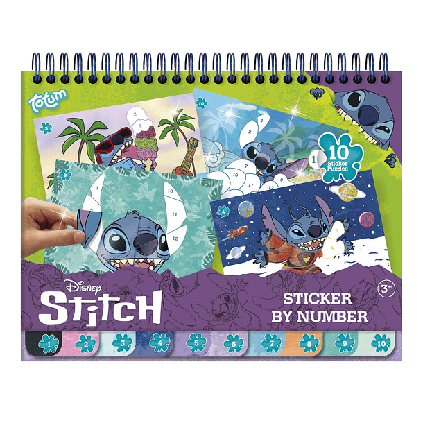 Stitch - Caderno Sticker by Number 1