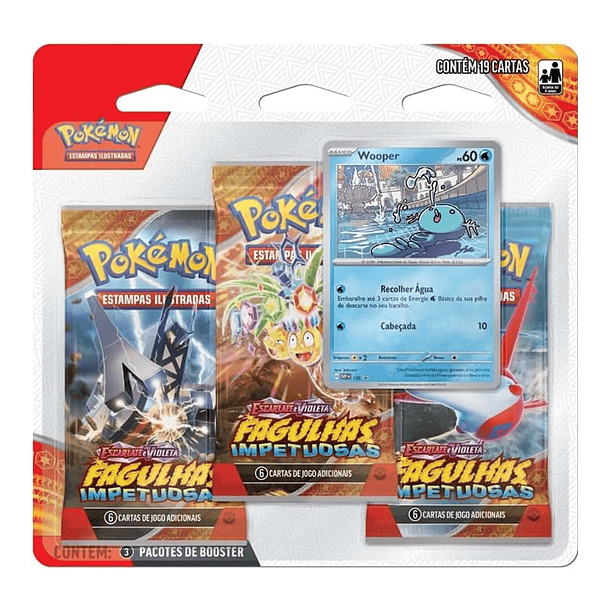 Pokémon Fagulhas Impetuosas - Wooper 3 Booster 