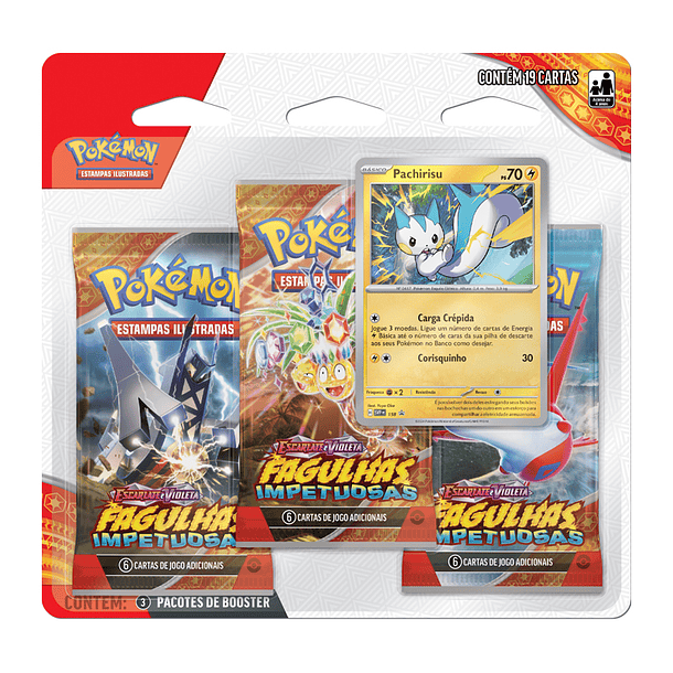 Pokémon Fagulhas Impetuosas - Pachirisu 3 Booster 