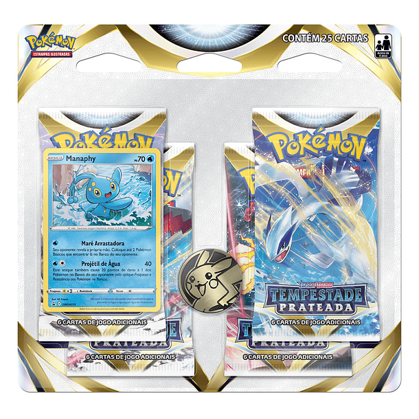 Pokémon Tempestade Prateada - Manaphy 4 Booster 
