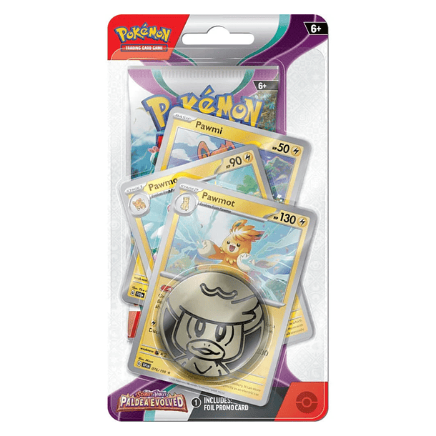 Pokémon Paldea Evolved - Pawmot Premium Checklane Blister (EN) 