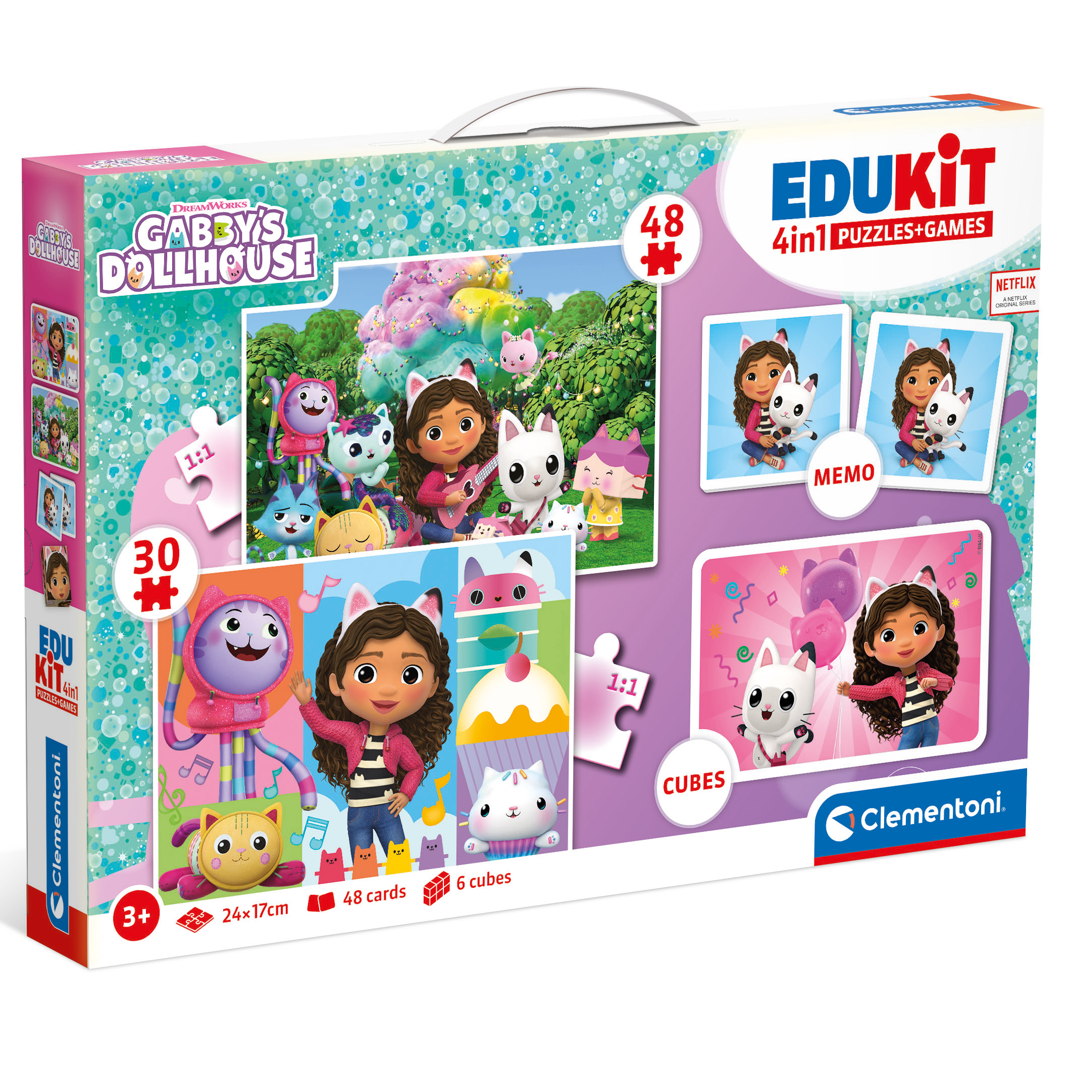 Edukit 4 em 1 - Gabby's Dollhouse | Cubos Luminosos