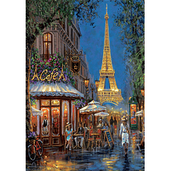 Puzzle 500 pçs - Night At The Eiffel Café