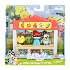 Bluey - Mini Playset Mercado dos Agricultores