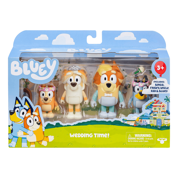Bluey - Pack 4 Figuras Dia de Casamento 1