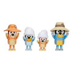 Bluey - Pack 4 Figuras Viagem em Família
