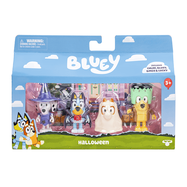 Bluey - Pack 4 Figuras Halloween 1
