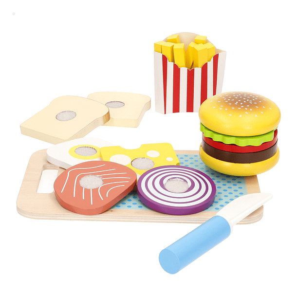 Woomax - Conjunto Hambúrguer e Sandwich em Madeira 2