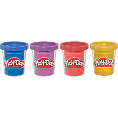 Play-Doh - Pack 4 Potes Metálica