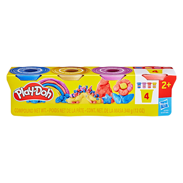 Play-Doh - Pack 4 Potes Metálica 1