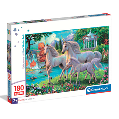 Puzzle 180 pçs - Unicórnios na Cascata