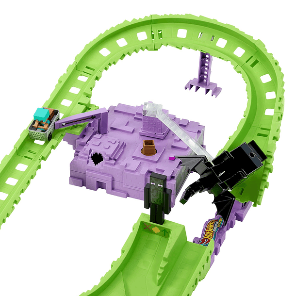 Hot Wheels RacerVerse - Minecraft Última Volta do Dragão de Ender 3