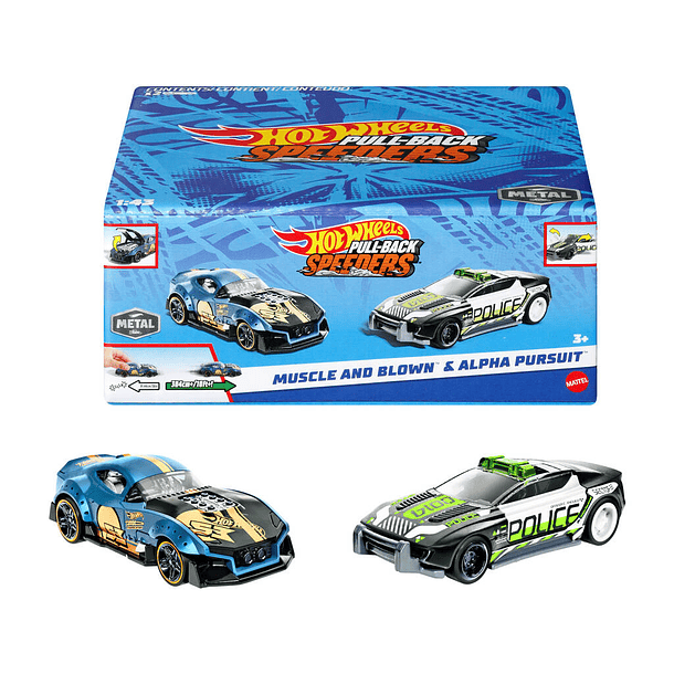 Hot Wheels Pull-Back Speeders - Pack 2 3