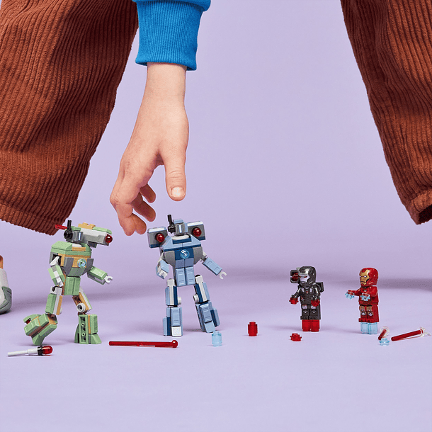 Iron Man e Máquina de Guerra contra Drones Hammer 7