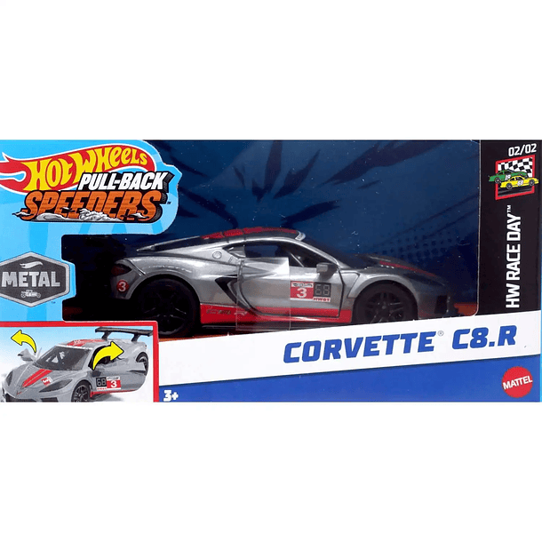Hot Wheels Pull-Back Speeders - Corvette C8.R 