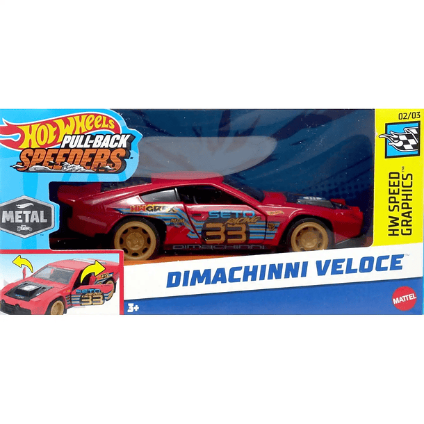 Hot Wheels Pull-Back Speeders - Dimachinni Veloce 