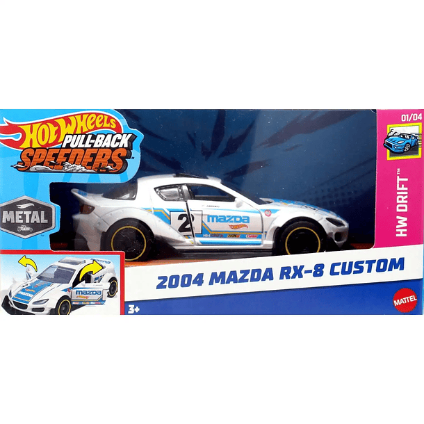 Hot Wheels Pull-Back Speeders - 2004 Mazda RX-8 Custom 
