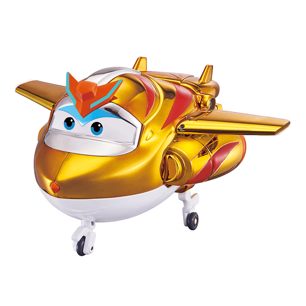 Super Wings Eletric Heroes - Veículo Transforming Golden Boy 2