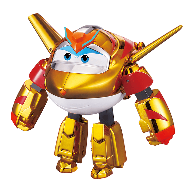 Super Wings Eletric Heroes - Veículo Transforming Golden Boy 3