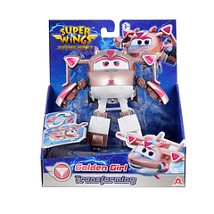 Super Wings Eletric Heroes - Veículo Transforming Golden Girl