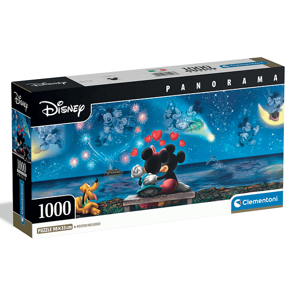 Puzzle Panorama 1000 pçs - Disney Mickey & Minnie 1