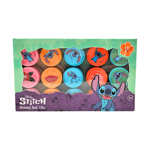Stitch - Conjunto com 15 Carimbos 