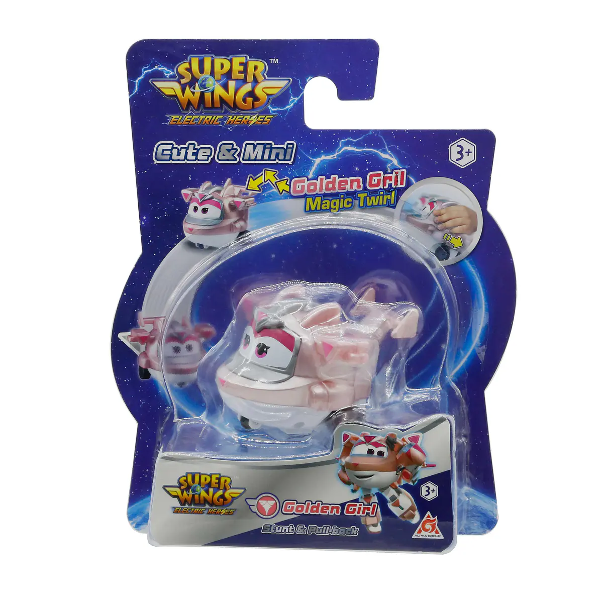 Super Wings Eletric Heroes - Mini Veículo Golden Girl | Cubos