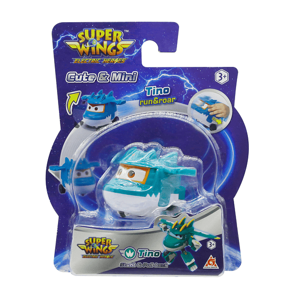 Super Wings Eletric Heroes - Mini Veículo Tino 1
