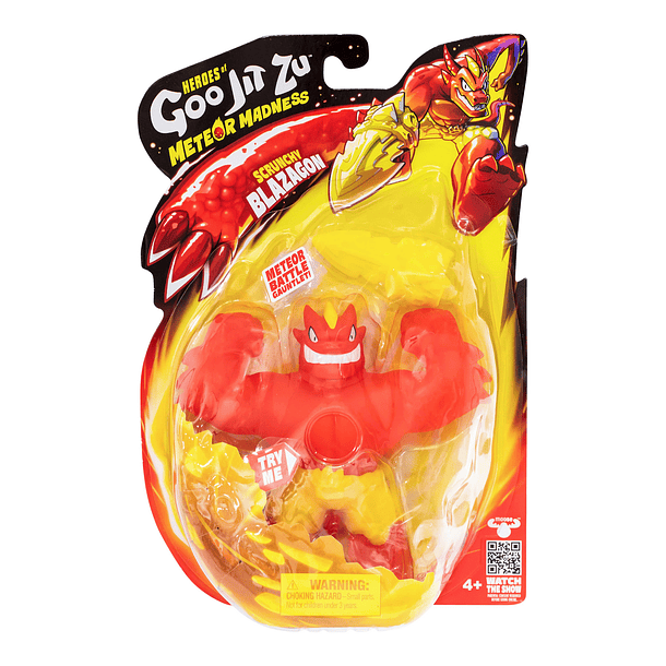 Goo Jit Zu Meteor Madness  - Figura Básica Scrunchy Blazagon 1