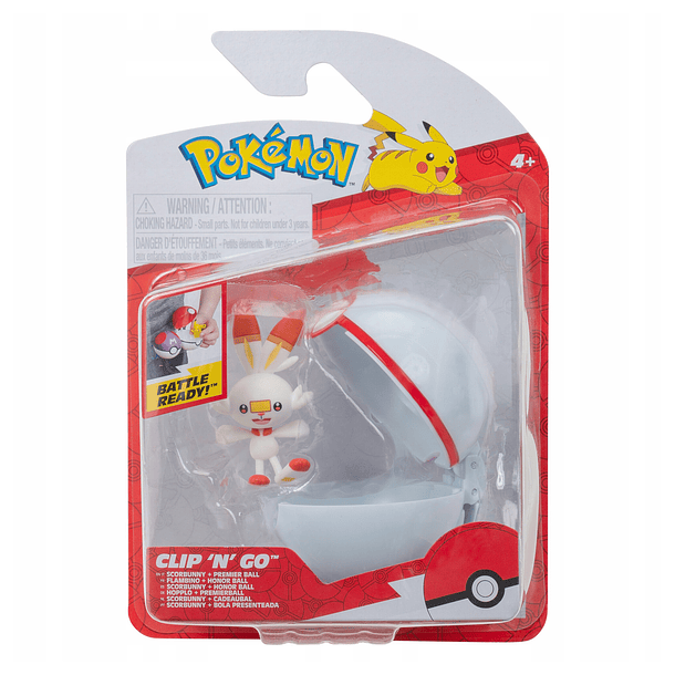 Pokémon Clip 'N' Go - Scorbunny + Premier Ball 1
