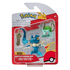 Pokémon - Battle Figure Set Honedge + Frogadier + Bulbasur