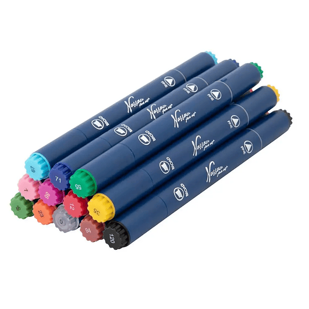 Nassau - 12 Marcadores à Base de Álcool Ponta Dupla 3