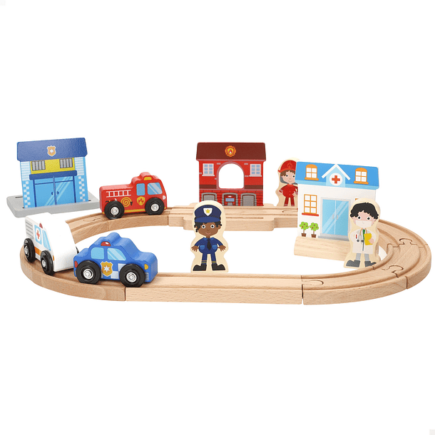 Woomax - Circuito de Madeira com 3 Veículos 2