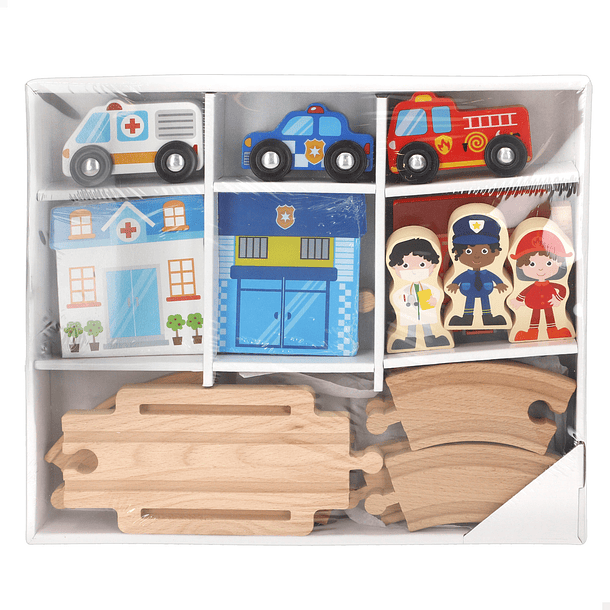 Woomax - Circuito de Madeira com 3 Veículos 1