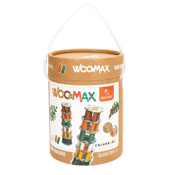 Woomax Zookabee - Torre de Equilíbrio Animais em Madeira 1