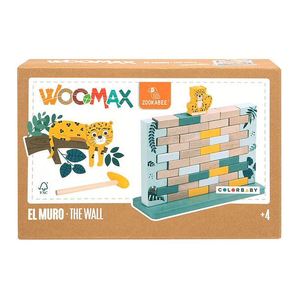 Woomax Zookabee - Jogo Muro de Equilíbrio Animais em Madeira 1