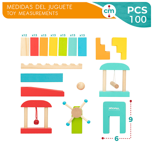 Woomax - Dominó Dinâmico de Madeira 3