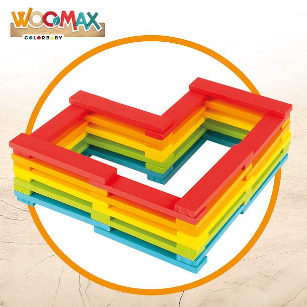 Woomax - Jogo Construção de Cores em Madeira 5