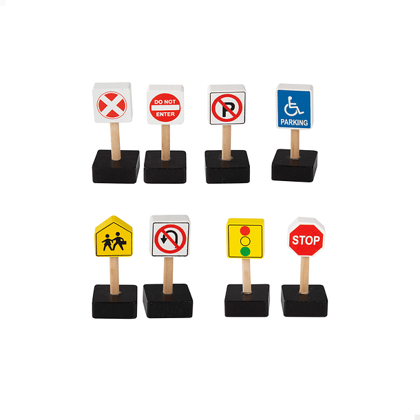 Woomax - Conjunto Veículos e Sinais de Trânsito em Madeira 4