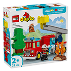 Camião dos Bombeiros com Mangueira e Bombeiro 1