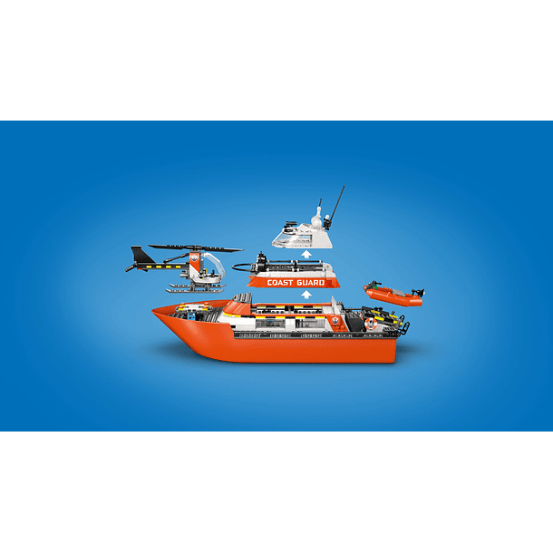 Barco e Helicóptero de Resgate da Guarda Costeira 7