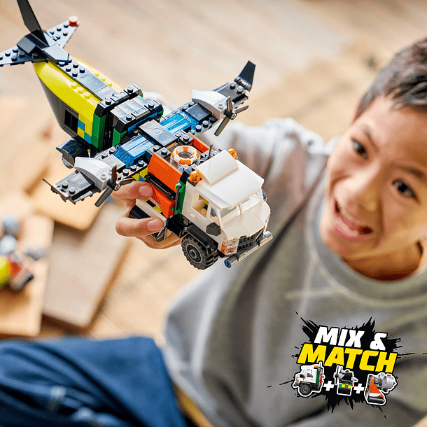 Combinação de Avião, Camião de Assistência e Hovercraft 11