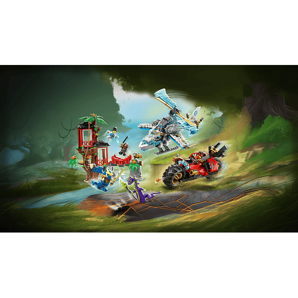 Batalha na Casa da Árvore com Veículos Ninja 6