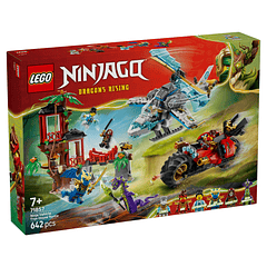 Batalha na Casa da Árvore com Veículos Ninja