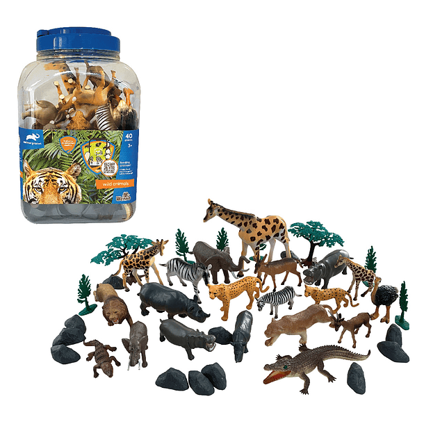 Animal Planet - Conjunto 40 Peças Animais Selvagens 